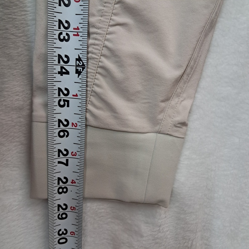 Athleta Pants Womens 10 Beige Attitude Pant‎ Ruched Featherweight Stretch Gym - Picture 10 of 13
